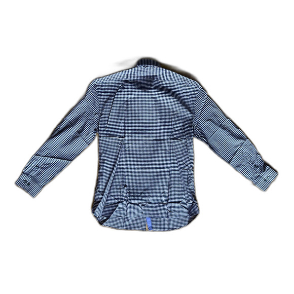 NWT JOHN VARVATOS Star USA Purple Gingham Cotton Button Up Shirt Top Mens Sz 16 - Picture 8 of 11